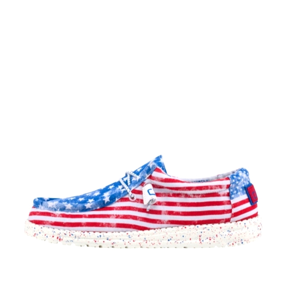 Womens Hey Dude patriotic Stars and Stripes shoes